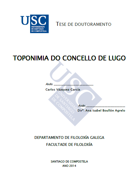 Toponimia do concello de Lugo
