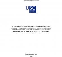 A toponimia das comarcas de Bergantiños, Fisterra, Soneira e Xallas na documentación do Tombo de Toxos Outos